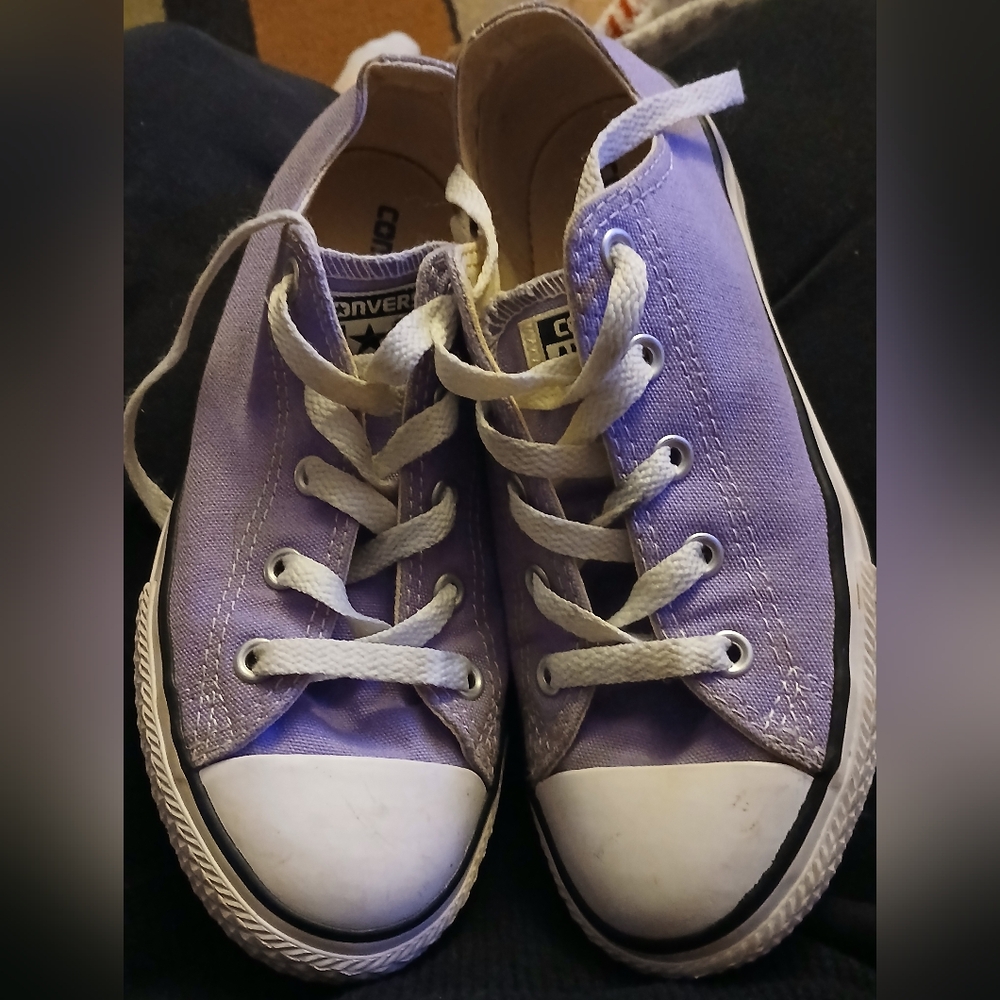 Purple converse sneakers size 2